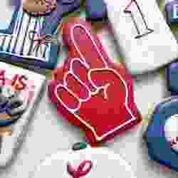 4  sizes - Foam Finger Sports Fan Cookie Cutter - Sharp, clean cutting edges!
