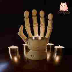 🎃 HallowHand - Skeleton Hand Candle Holder (3D Printed Model) 🕯️