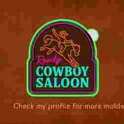 🤠🍻 Cowboy Saloon – Freshie, Resin & Candle Mold ✨