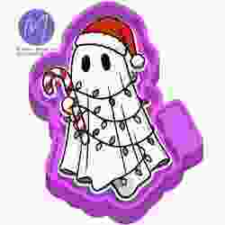 Christmas Ghost with Candy Cane Freshie STL Mold Housing
