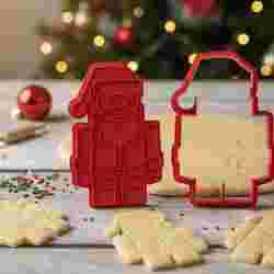 Minecraft Style Santa Claus Cookie Cutter / Pixelated Santa Claus Cookie Cutter