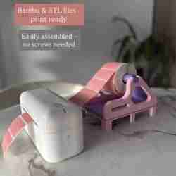 Thermal Label printer Maker Holder STL, Bambu Lab Project Files and Print Guide; Fits standard Labels, Roll & Fan-Fold Compatible, accessories