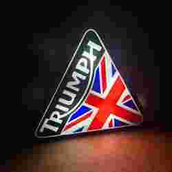 Multicolour Triumph Trident 660 Daytona 675 Street Speed 1200 400 Scrambler Bonneville Speed Twin Triple TF 250 LED Lightbox Lamp Light Choice of Sizes Wall or Desk Mounted with Optional Stand