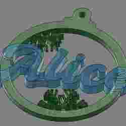 STL file - Personalized two-tone place card (parties & events) : Alice .