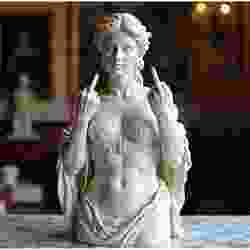 antique middle finger statue - fun decorations