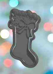 Christmas Greenery Stocking Cookie Cutter