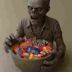 Zombie Halloween Candy Bowl – Spooky Undead Treat Holder