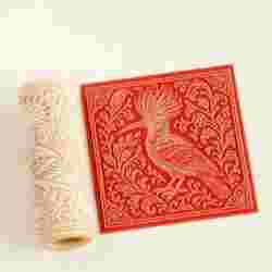 Hoopoe Engraved Texture Roller – Bird Clay Roller for Pottery and Crafts