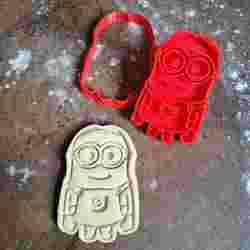 Minion Cookie Cutter STL - Funny Biscuit Cutter + Stamp for 3D Printing