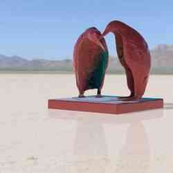 Two PPenguin Lovers Statue, Modern Art Decor, Wedding Anniversary Gift