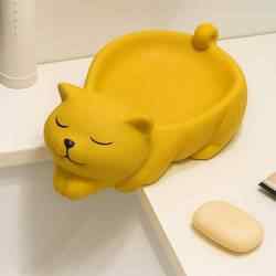 Sleeping Cat Soap Holder – 3D Printed Bathroom Accessory