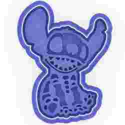 Halloween Stitch Skeleton Cookie Cutter & Stamp - Sitting (9 cm)