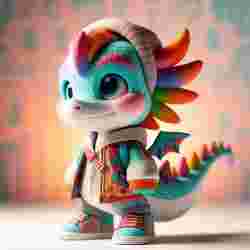 Urban Vibes / Urban baby dragon 11 / art toy / magic makes