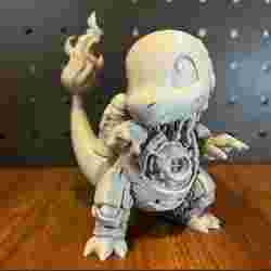 Mecha Series 宝可梦 - Flaming Charmander Statue