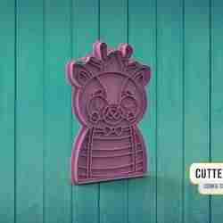 Cute Deer With Glasses Cookie Cutter