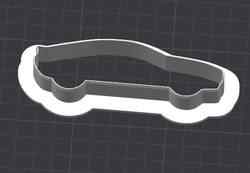 Car Cookie Cutter – Thin Shape – Approx. 4in Long – STL File