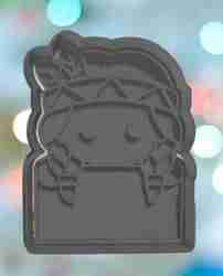 Thanksgiving Native Girl Plaque Cookie Cutter