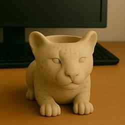 Leopard Planter – 3D Printed Animal Flower Pot 🐆