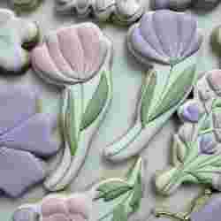 4 sizes - Long Stemmed Flower Cookie Cutter - SHARP cutting edges - So Versatile!