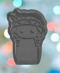 Thanksgiving Native Girl cookie Cutter