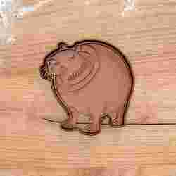 Burbaloni Luliloli cookie cutter from Brainrot Italian