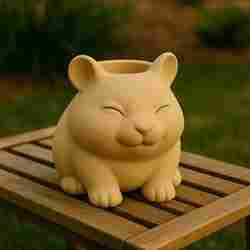 Cute Hamster Planter – 3D Printed Animal Holder for Plants & Desk Decor