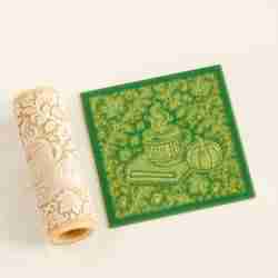 Autumn Cozy Texture Roller STL File – Fall Inspired Clay Roller for Pottery, Fondant and Crafts