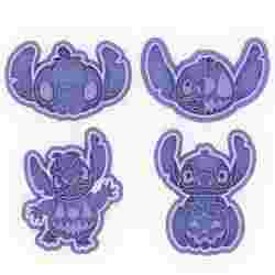 Halloween Pumpkin Stitch Cookie Cutter & Stamp Set - 4 Designs (9 cm)