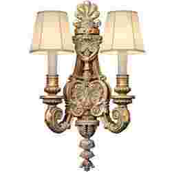 Bronze Large Antique Classic baroque Wall Lamp Sconce 3D model