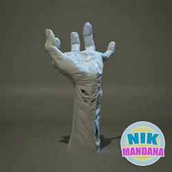 Zombie Hand 3D Print – Halloween Decoration (Rock & Clean Versions Included)
