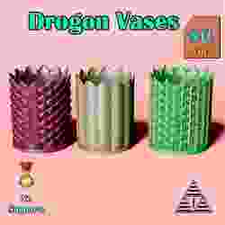 Dragon Vases – Set of 3 Geometric Shell-Inspired 3D Printable Designs
