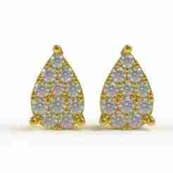 00018 Pear Shape Stud Earring