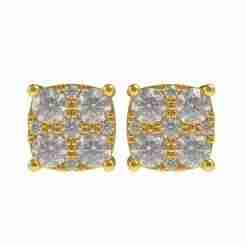 00021 Cushion Shape Stud Earring