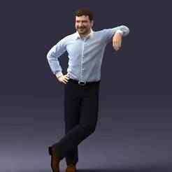 000280 Man Leaning in Casual Pose 0726