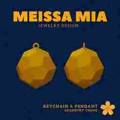 07. Pentagonal Icositetrahedron (laevo) - Charm of Symmetry – 3D Print File for Catalan Keychain & Pendant - Catalan Solids Keychain - Archimedean solids Pendant - Sacred Geometry Fashion Statement - Polyhedra Math Art