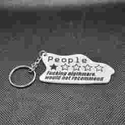 1-Star People Review – Introvert Meme Keychain