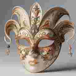 1574 Venetian Carnival Mask Color 3D Model, magic, dragon, serpent, mask, gnome, gorgon, venetian carnival, wild, fox, monster, cat, fair, witch, werewolf, horror, beast, snake, troll, skeleton dance