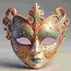 2170 Venetian Carnival Mask Color 3D Model, magic, dragon, serpent, mask, gnome, gorgon, venetian carnival, wild, fox, monster, cat, fair, witch, werewolf, horror, beast, snake, troll, skeleton dance