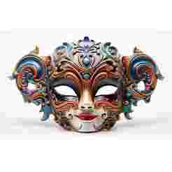 2184 Venetian Carnival Mask Color 3D Model, magic, dragon, serpent, mask, gnome, gorgon, venetian carnival, wild, fox, monster, cat, fair, witch, werewolf, horror, beast, snake, troll, skeleton dance