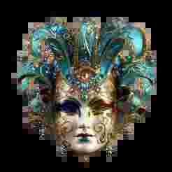 2192 Venetian Carnival Mask Color 3D Model, magic, dragon, serpent, mask, gnome, gorgon, venetian carnival, wild, fox, monster, cat, fair, witch, werewolf, horror, beast, snake, troll, skeleton dance