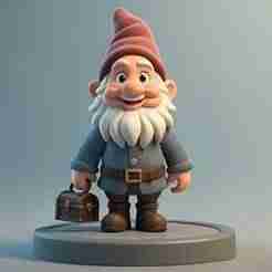 2281 Fairy Tale Gnome - Color Full-Body Figurine on Base, magic, dragon, serpent, wood, gnome, gorgon, warrior, wild, fox, monster, cat, fair, witch, werewolf, horror, beast, snake, troll, skeleton dance
