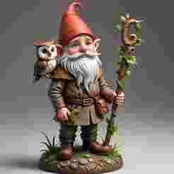 2295 Fairy Tale Gnome - Color Full-Body Figurine on Base, magic, dragon, serpent, wood, gnome, gorgon, warrior, wild, fox, monster, cat, fair, witch, werewolf, horror, beast, snake, troll, skeleton dance