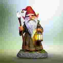2299 Fairy Tale Gnome - Color Full-Body Figurine on Base, magic, dragon, serpent, wood, gnome, gorgon, warrior, wild, fox, monster, cat, fair, witch, werewolf, horror, beast, snake, troll, skeleton dance