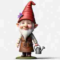 2300 Fairy Tale Gnome - Color Full-Body Figurine on Base, magic, dragon, serpent, wood, gnome, gorgon, warrior, wild, fox, monster, cat, fair, witch, werewolf, horror, beast, snake, troll, skeleton dance