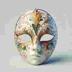 2335 Venetian Carnival Mask Color 3D Model, magic, dragon, serpent, mask, gnome, gorgon, venetian carnival, wild, fox, monster, cat, fair, witch, werewolf, horror, beast, snake, troll, skeleton dance