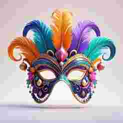 2350 Venetian Carnival Mask Color 3D Model, magic, dragon, serpent, mask, gnome, gorgon, venetian carnival, wild, fox, monster, cat, fair, witch, werewolf, horror, beast, snake, troll, skeleton dance