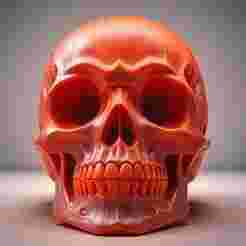 2423 Color 3D Model of a Halloween Skull, Halloween, magic, spider, mask, gnome, gorgon, wild, bat, monster, mutant, fair, witch, werewolf, horror, beast, mutant spider, skeleton, skull