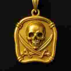 “25mm Skull X Pendant – STL & 3DM 3D Jewelry Model”