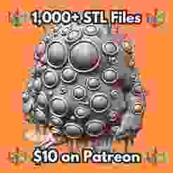 28mm Blob Monster Multiple Eyes Tentacles Ooze Creature MineeForm FDM 3D Print STL File
