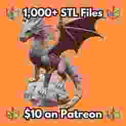 28mm Dragon Hatchling Spikes Wings Horns Rocky Base MineeForm FDM 3D Print STL File